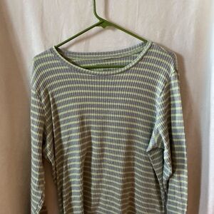 American Eagle Outfitters Green and Gray Striped Top (2) green striped and pink